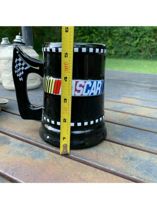 Nascar Black Ceramic 24 Oz Stein Mug By Sherwood 2004 Collectible Racing Design - Picture 3 of 9